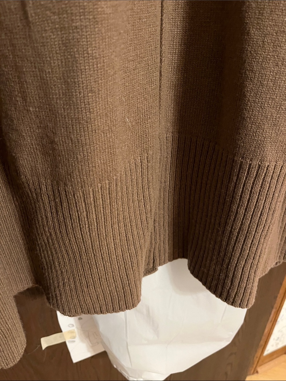 Athleta Long Open-Front cashmere blend Cardigan in Camel Brown - Picture 8 of 8